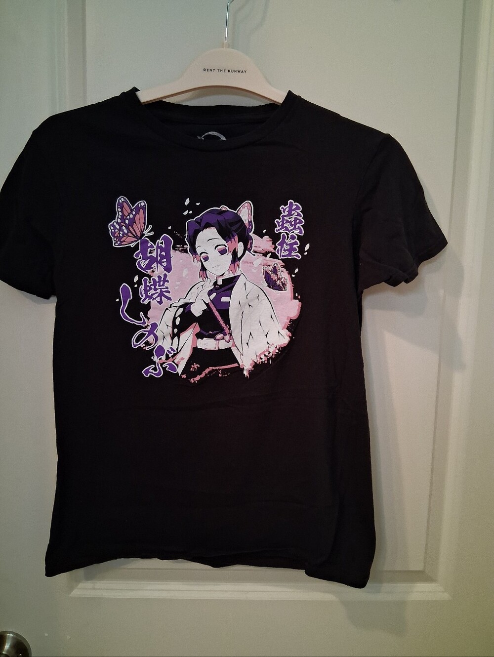 Demon Slayer Kids Short-Sleeve Anime Graphic Tee with Purple Accent